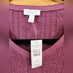 NWT Womens Talbots Sweater Pink Purple Small